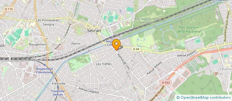 localisation de l'entreprise LA BEAUTE D'UNE FEMME  SEVRAN