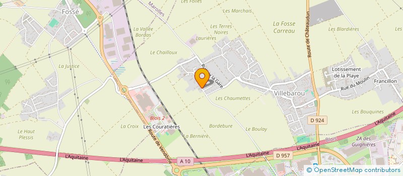 localisation de l'entreprise LA BEAUVILLARDIERE  VILLEBAROU