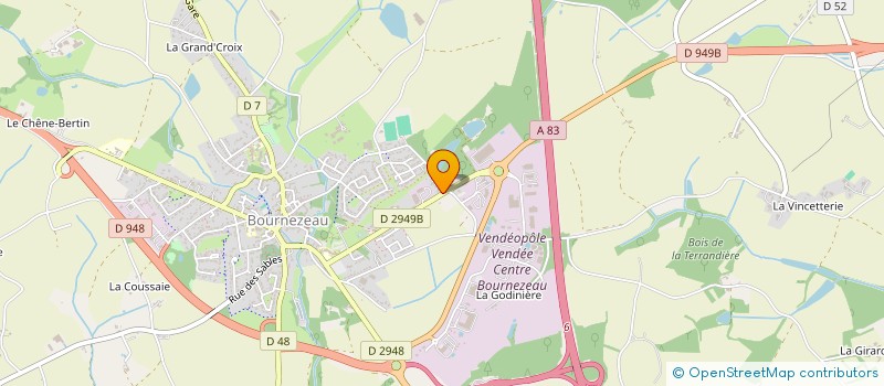 localisation de l'entreprise LA BECASSINE NHP  BOURNEZEAU