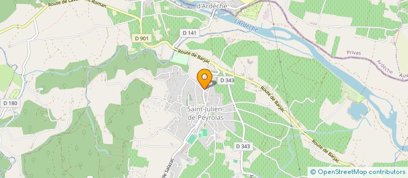 localisation de l'entreprise LA BECHARINE  SAINT-JULIEN-DE-PEYROLAS