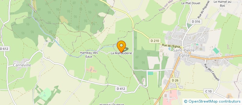 localisation de l'entreprise LA BECQUINE  SAINT-PIERRE-EGLISE