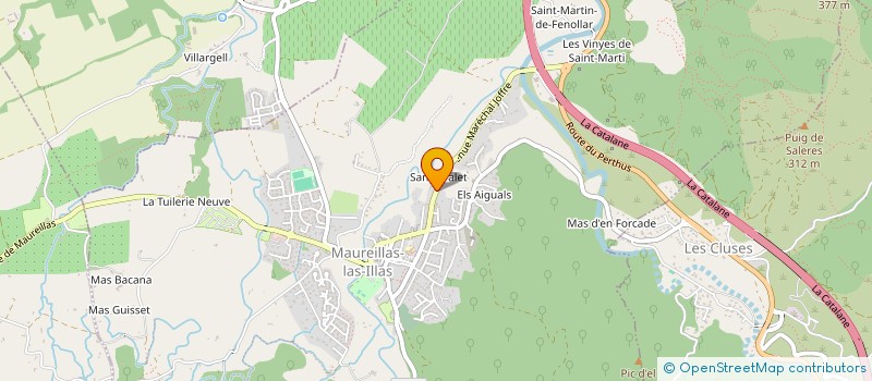 localisation de l'entreprise LA BEEP.  MAUREILLAS-LAS-ILLAS