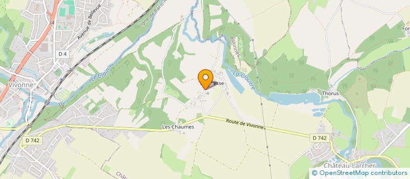 localisation de l'entreprise LA BEGASSERIE  CHATEAU-LARCHER