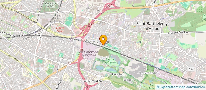 localisation de l'entreprise LA BEILLERIE  SAINT-BARTHELEMY-D'ANJOU