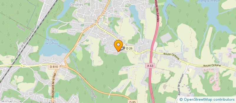 localisation de l'entreprise LA BELETTE  ONDRES