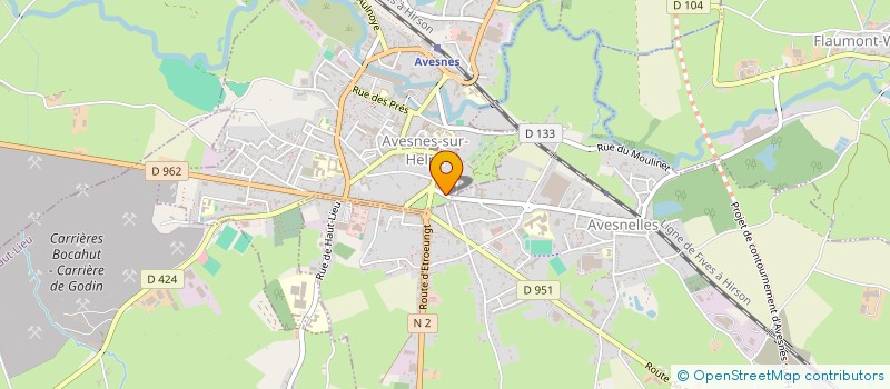 localisation de l'entreprise LA BELG'TAVERNE  AVESNES-SUR-HELPE