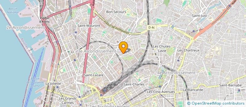 localisation de l'entreprise LA BELGE DE MAI & LE SINGE BATTEUR à MARSEILLE