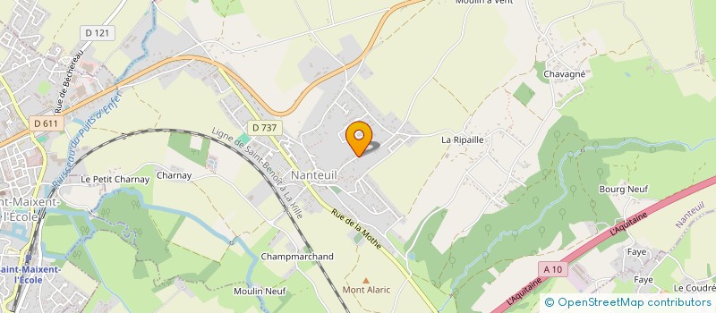 localisation de l'entreprise LA BELINERIE  NANTEUIL