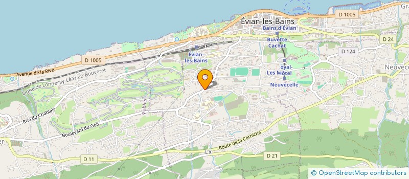 localisation de l'entreprise LA BELLA ITALIA - ALPIN PIZZERIA à EVIAN-LES-BAINS