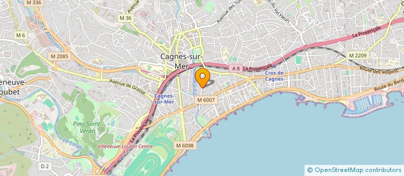 localisation de l'entreprise LA BELLA JTME à CAGNES-SUR-MER