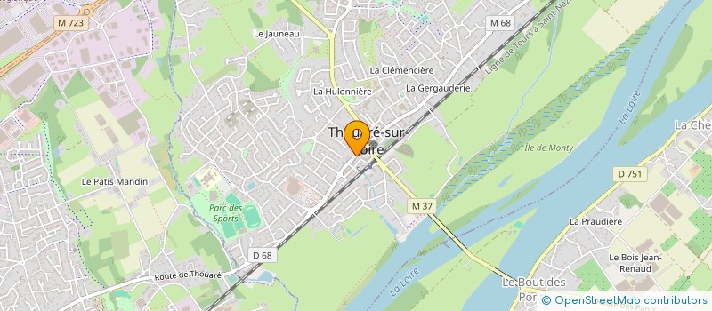 localisation de l'entreprise LA BELLANGERAIE  THOUARE-SUR-LOIRE