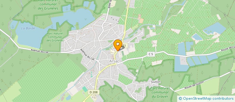 localisation de l'entreprise LA BELLANGERIE  ARSAC