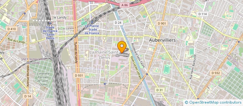 localisation de l'entreprise LA BELLE  AUBERVILLIERS