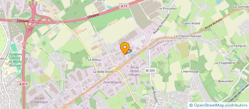 localisation de l'entreprise LA BELLE ANTARES  CARQUEFOU