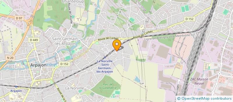 localisation de l'entreprise LA BELLE AUTO D'EPOQUE à SAINT-GERMAIN-LES-ARPAJON