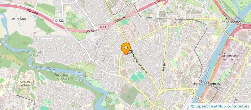 localisation de l'entreprise LA BELLE AVENTURE 49 à ANGERS