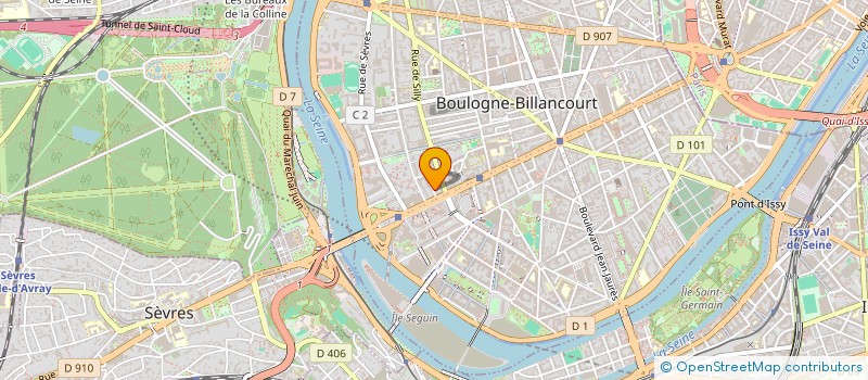 localisation de l'entreprise LA BELLE BLEUE  BOULOGNE-BILLANCOURT