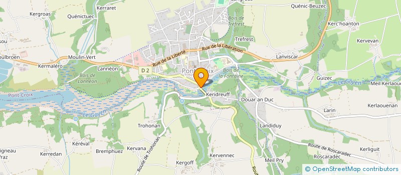 localisation de l'entreprise LA BELLE BLEUE  PONT-CROIX