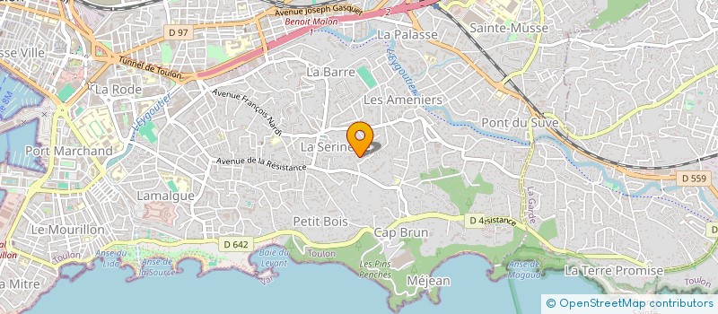 localisation de l'entreprise LA BELLE BLEUE à TOULON