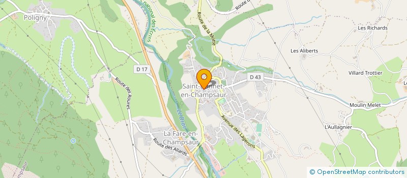 localisation de l'entreprise LA BELLE CHAPELLINE  LA FARE-EN-CHAMPSAUR