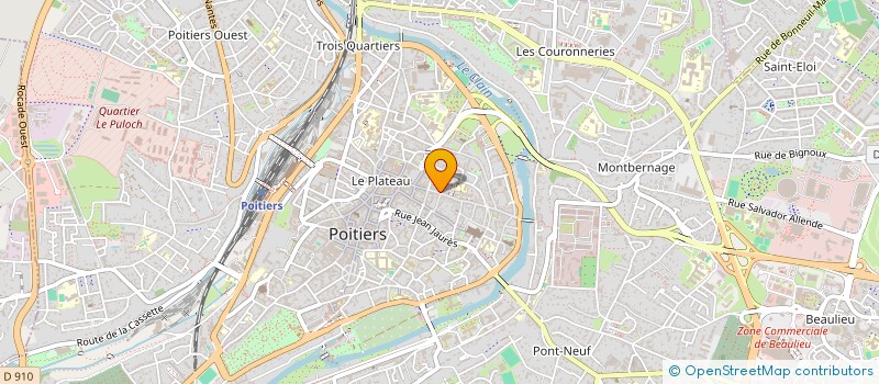 localisation de l'entreprise LA BELLE CLE  POITIERS