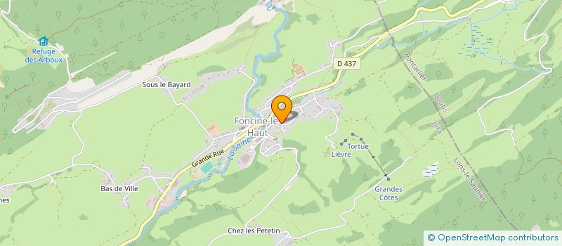 localisation de l'entreprise LA BELLE COMBE  FONCINE-LE-HAUT