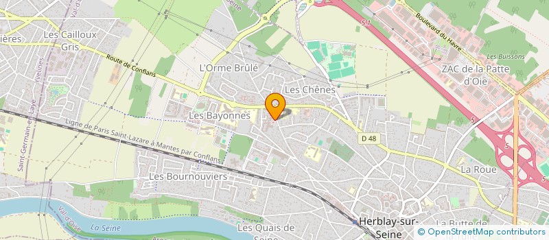 localisation de l'entreprise LA BELLE D'HERBLAY  HERBLAY-SUR-SEINE