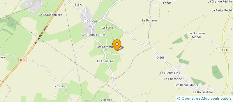 localisation de l'entreprise LA BELLE EPINE à ECORCEI