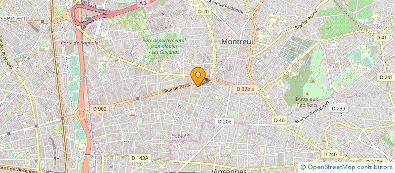 localisation de l'entreprise LA BELLE EQUIPE à MONTREUIL