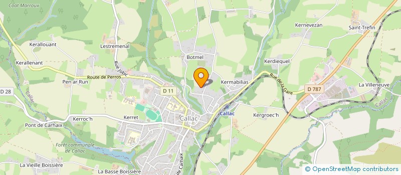 localisation de l'entreprise LA BELLE EQUIPE  CALLAC