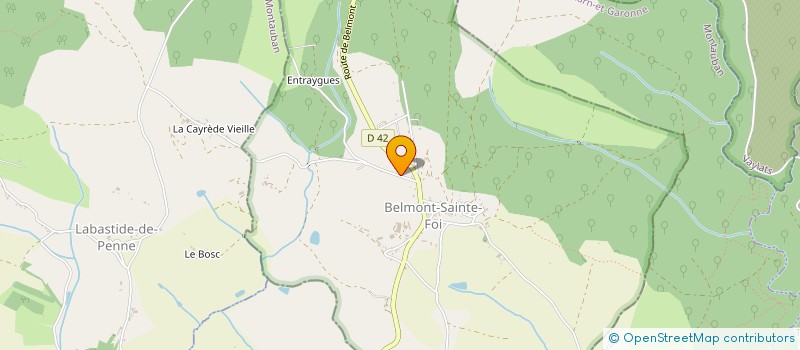 localisation de l'entreprise LA BELLE ETAPE  BELMONT-SAINTE-FOI