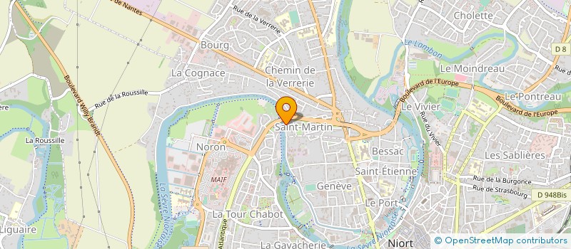 localisation de l'entreprise LA BELLE ETOILE  NIORT