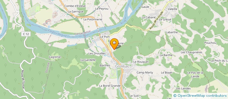 localisation de l'entreprise LA BELLE ETOILE à LA ROQUE-GAGEAC