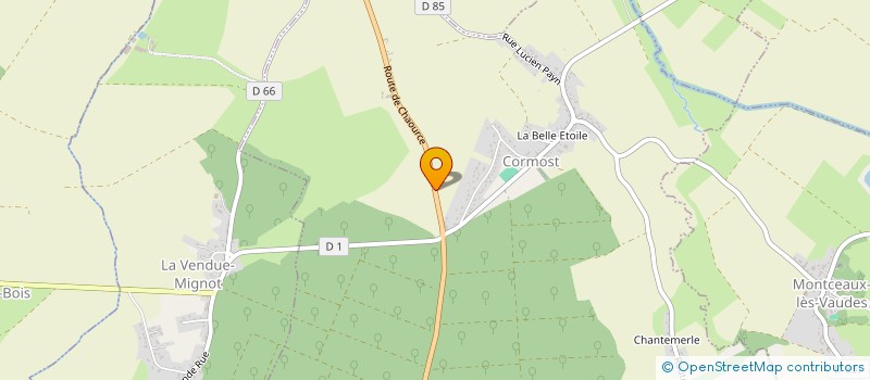 localisation de l'entreprise LA BELLE ETOILE  CORMOST