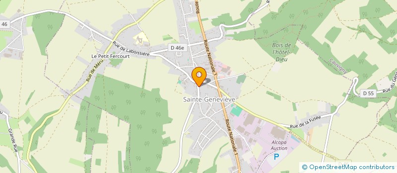 localisation de l'entreprise LA BELLE FAMILLE  SAINTE-GENEVIEVE