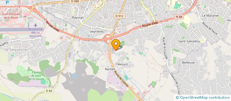 localisation de l'entreprise LA BELLE GARGOUILLE  ALBI