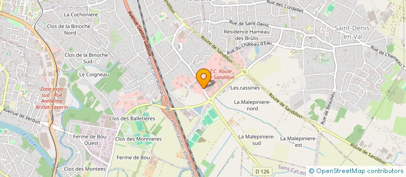 localisation de l'entreprise LA BELLE GRANGE à SAINT-JEAN-LE-BLANC