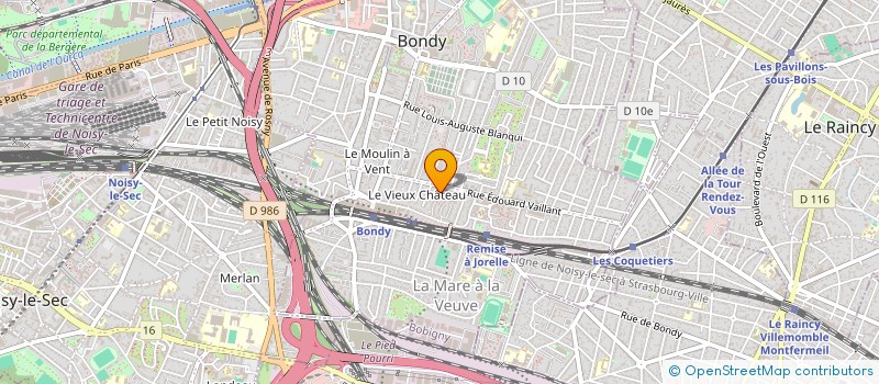 localisation de l'entreprise LA BELLE HALTE  BONDY