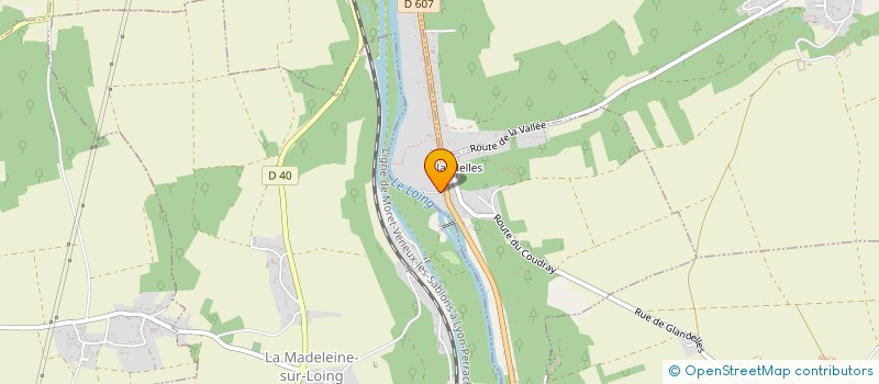 localisation de l'entreprise LA BELLE HORTENSE.  BAGNEAUX-SUR-LOING