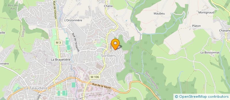 localisation de l'entreprise LA BELLE MENE  SORBIERS