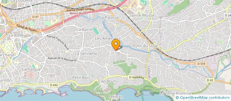 localisation de l'entreprise LA BELLE MEUNIERE  TOULON