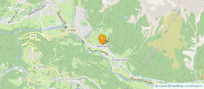 localisation de l'entreprise LA BELLE MONTAGNE  PUY SAINT VINCENT