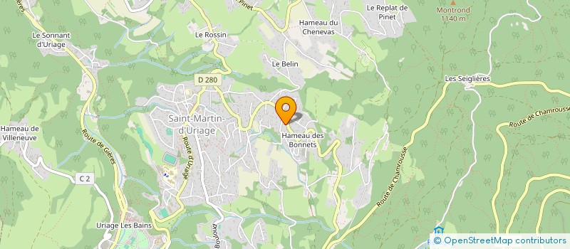 localisation de l'entreprise LA BELLE PIERRE  SAINT MARTIN D'URIAGE