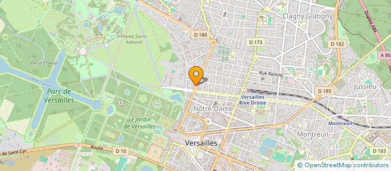localisation de l'entreprise LA BELLE PLOMBERIE ANGEVINE  VERSAILLES