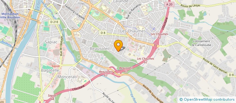 localisation de l'entreprise LA BELLE VERTE  MONTAUBAN