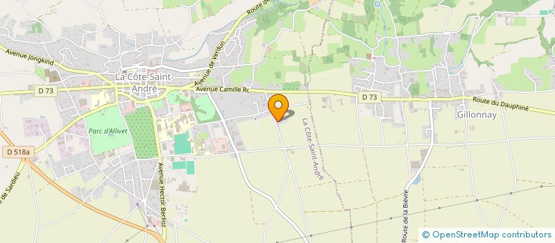 localisation de l'entreprise LA BELLE VIE  LA COTE-SAINT-ANDRE