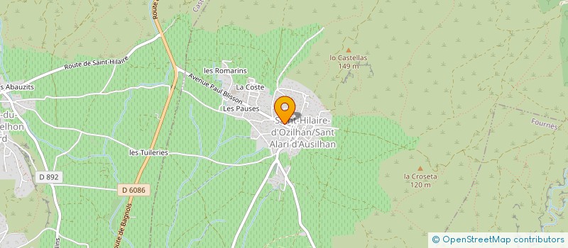 localisation de l'entreprise LA BELLE VIE  SAINT-HILAIRE-D'OZILHAN