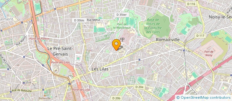 localisation de l'entreprise LA BELLE VIE MEDIA  LES LILAS