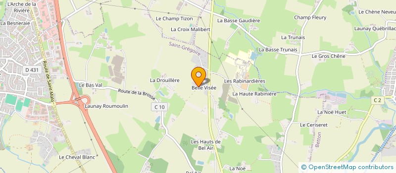 localisation de l'entreprise LA BELLE VISEE  SAINT-GREGOIRE