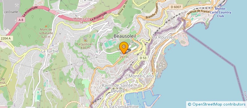 localisation de l'entreprise LA BELLE VUE à BEAUSOLEIL